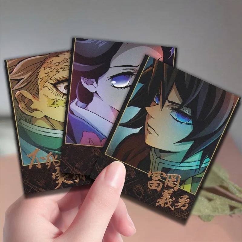 شيطان القاتل Tomioka Giyuu Tokitou Muichirou Iguro Obanai أنيمي عمل الشكل الجديد بولارويد بطاقة صغيرة سنة هدية الأطفال هدية #6