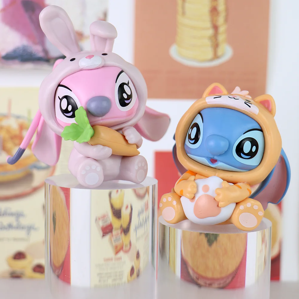 6pcs/set Stitch Anime Lilo & Stitch Action Figure Cute Cartoon Model Doll DIY Decoration Birthday Festival Gift For Kids Friends