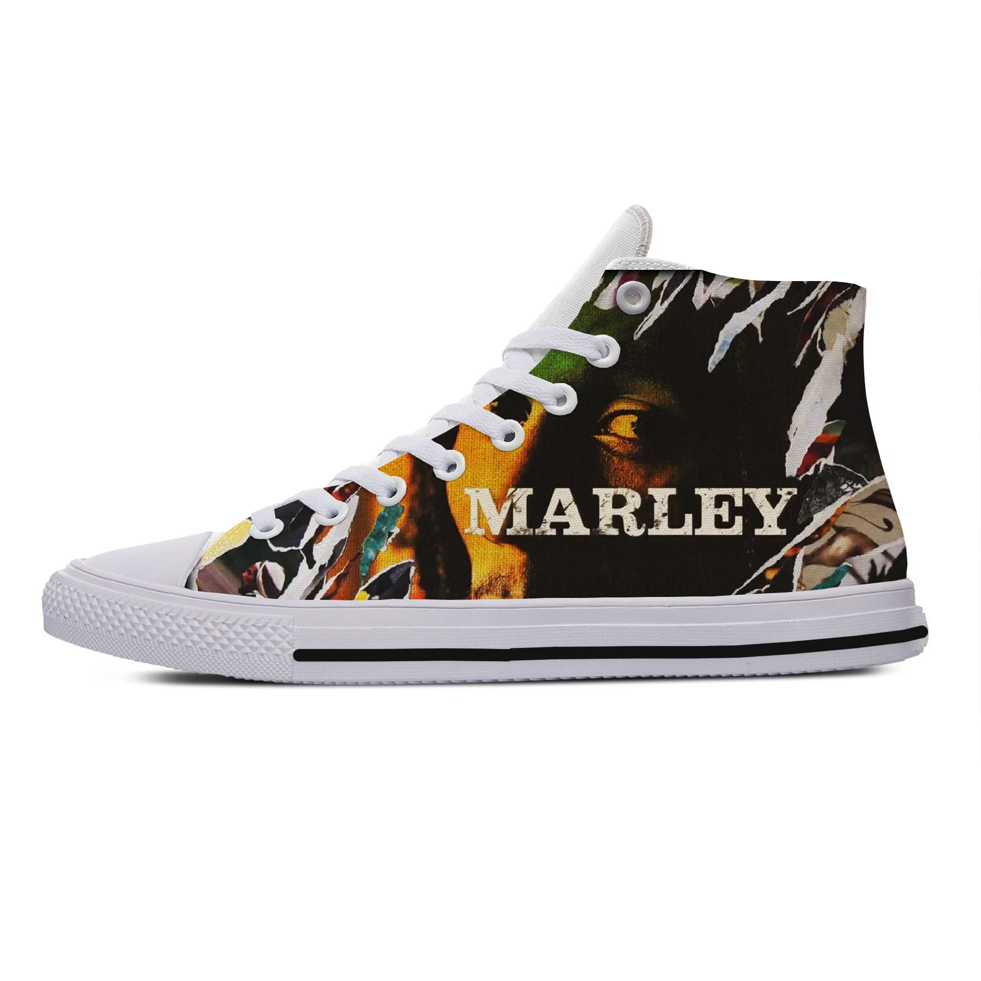 Hot Fashion Woman Man Lightweight Sneakers Casual Board Shoes High Quality Cool Bob Marley High Help Canvas Shoes Board Shoes