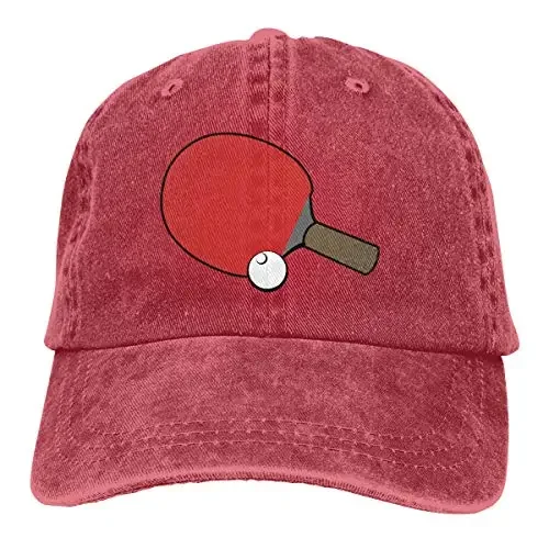 New Flyjbs Women's Men's Adjustable Baseball Cap, Table Tennis Denim Fabric Snapback Solid Hat