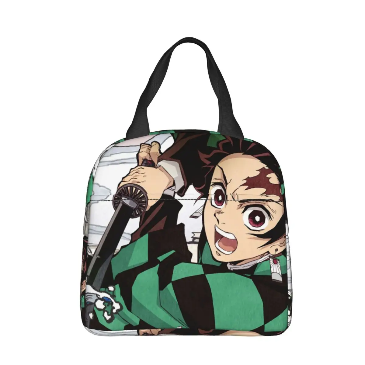 

Demon Slayer Anime Tanjirou Insulated Lunch Bag Reusable Thermal Bag Tote Lunch Box School Travel Food Storage Bags