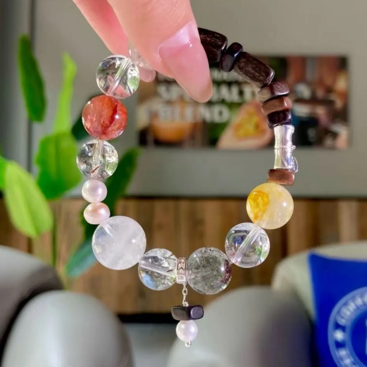 

Natural Multi-treasure Crystal Bracelet, Five Elements Crystal Women's Lucky Bracelet, Light Luxury Fashion Niche Design