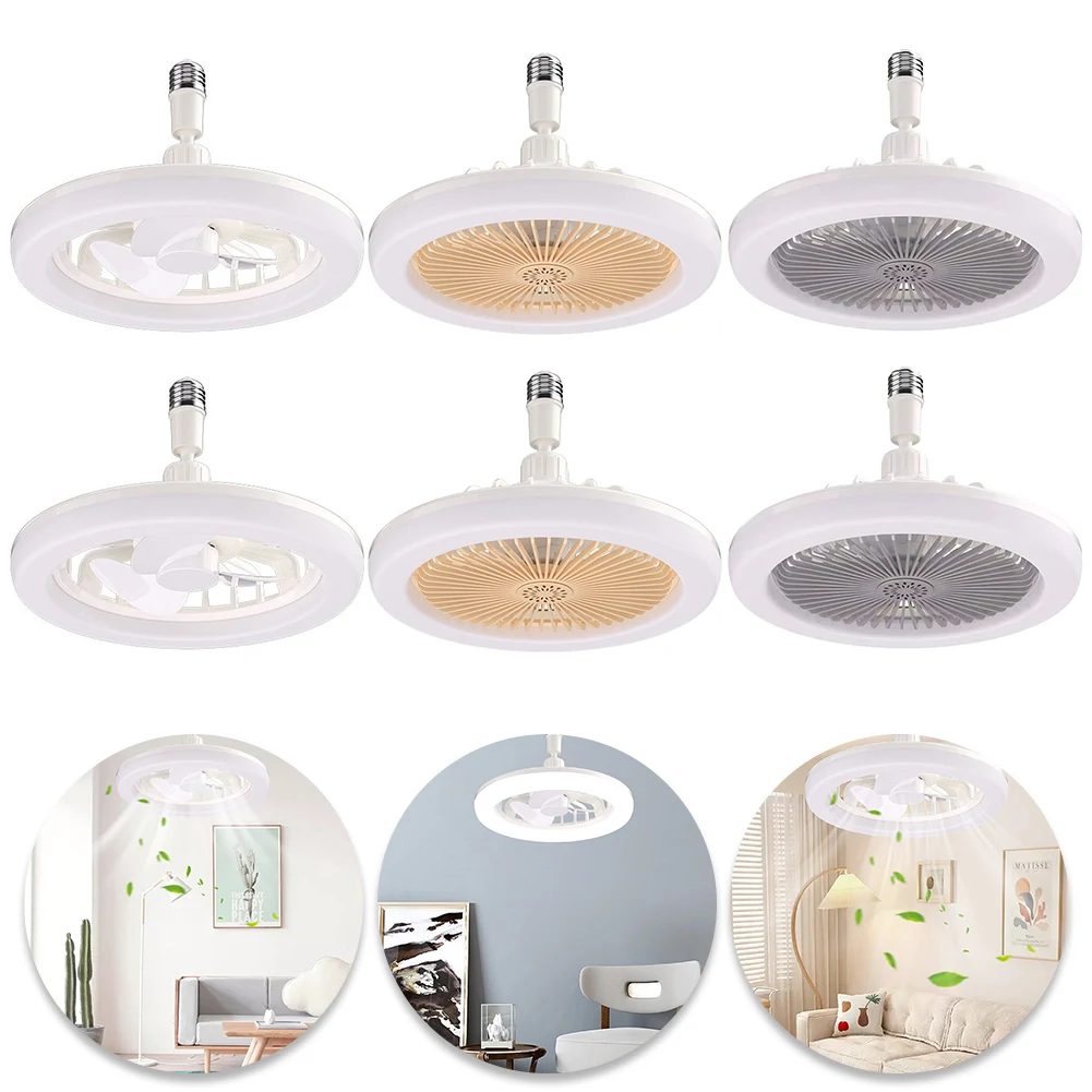 

Socket Fan Light with Remote Screw in Ceiling Fan in Light Socket Dimmable for Bedroom Kitchen Living Room