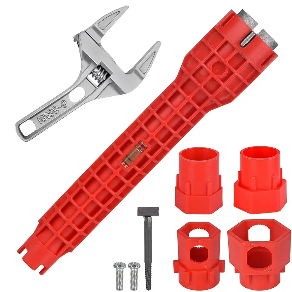 

14-In-1 Multifunctional Basin Wrench, Sink Wrench Faucet Tool For Toilet, Sink, Bathroom, Kitchen Tight Spaces Water Pipe Plu
