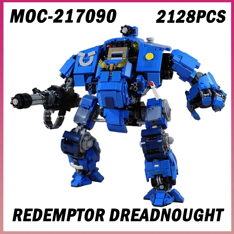 

2128PCS MOC-217090 Popular Games 40K Redemptor Dreadnought Hammer Battle Model Building Blocks Bricks Mech Technology Toy Gift