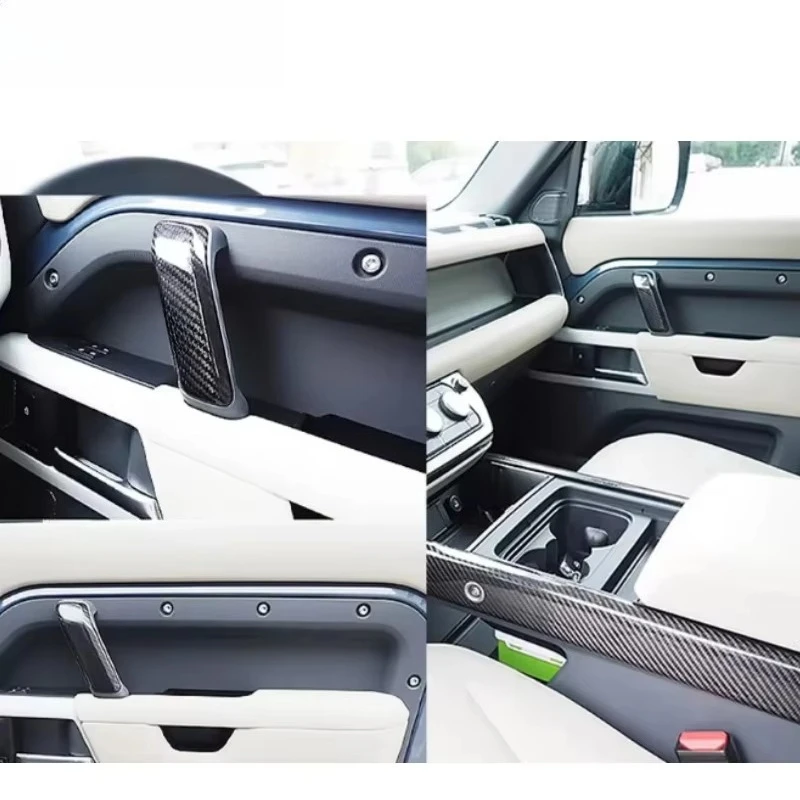 Pour Defender intérieur sec pièces en Fiber de carbone adaptées pour RR Def 110 et Coupe 90 garnitures de tableau de bord en carbone pour Def