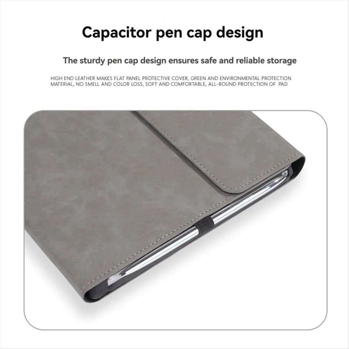 

[VALUE PACK]Flip Cover PU Leather Case for Go 1/2/3/4 Tablet Sleeve for Go 4 3 2 1 Stand Case Grey