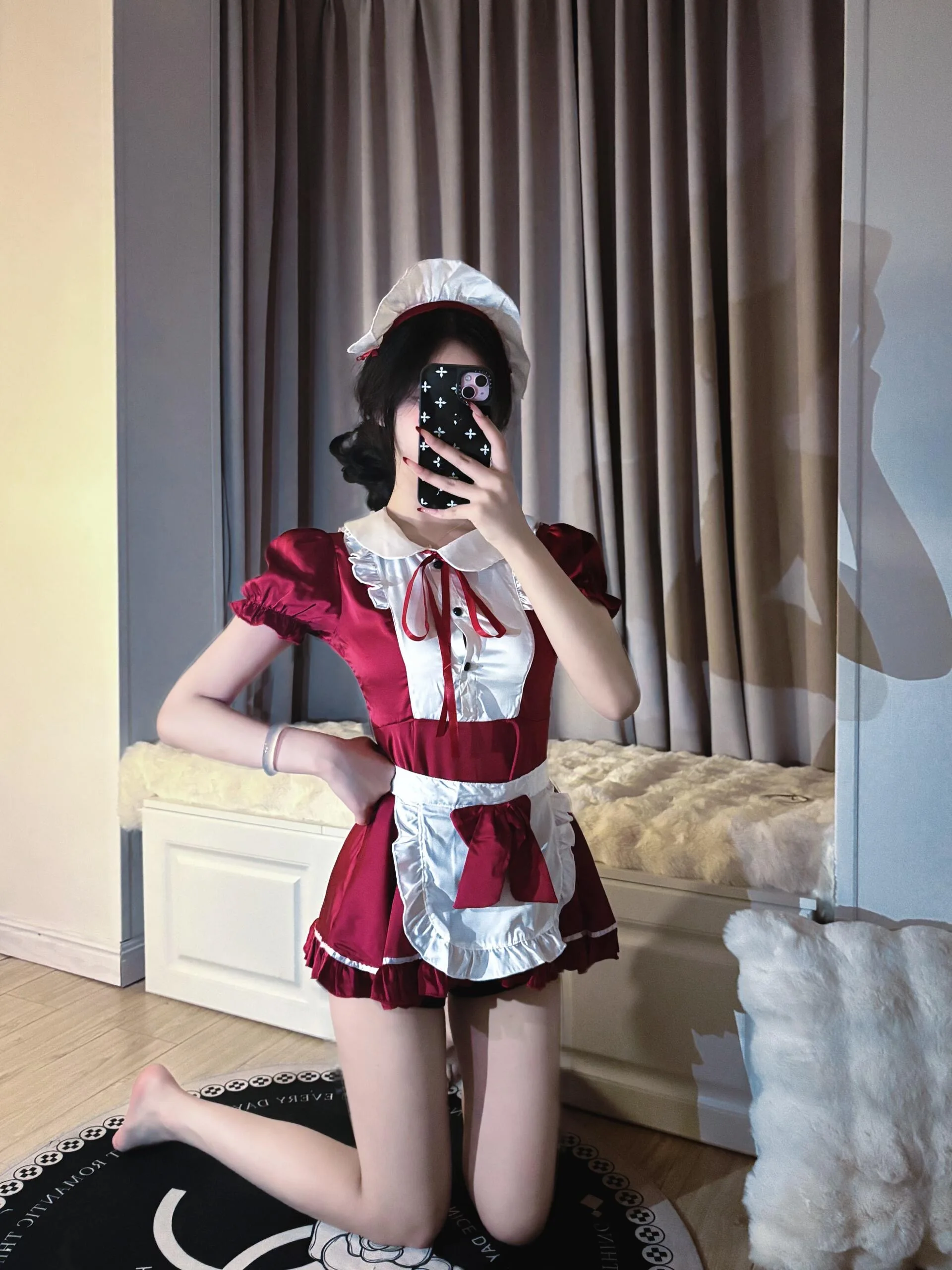 Kostum Loween Alice Pure Desire Dr Maid Apron Seksi Roleplay Set Pakaian Wanita Seragam Sekolah atau Kerja