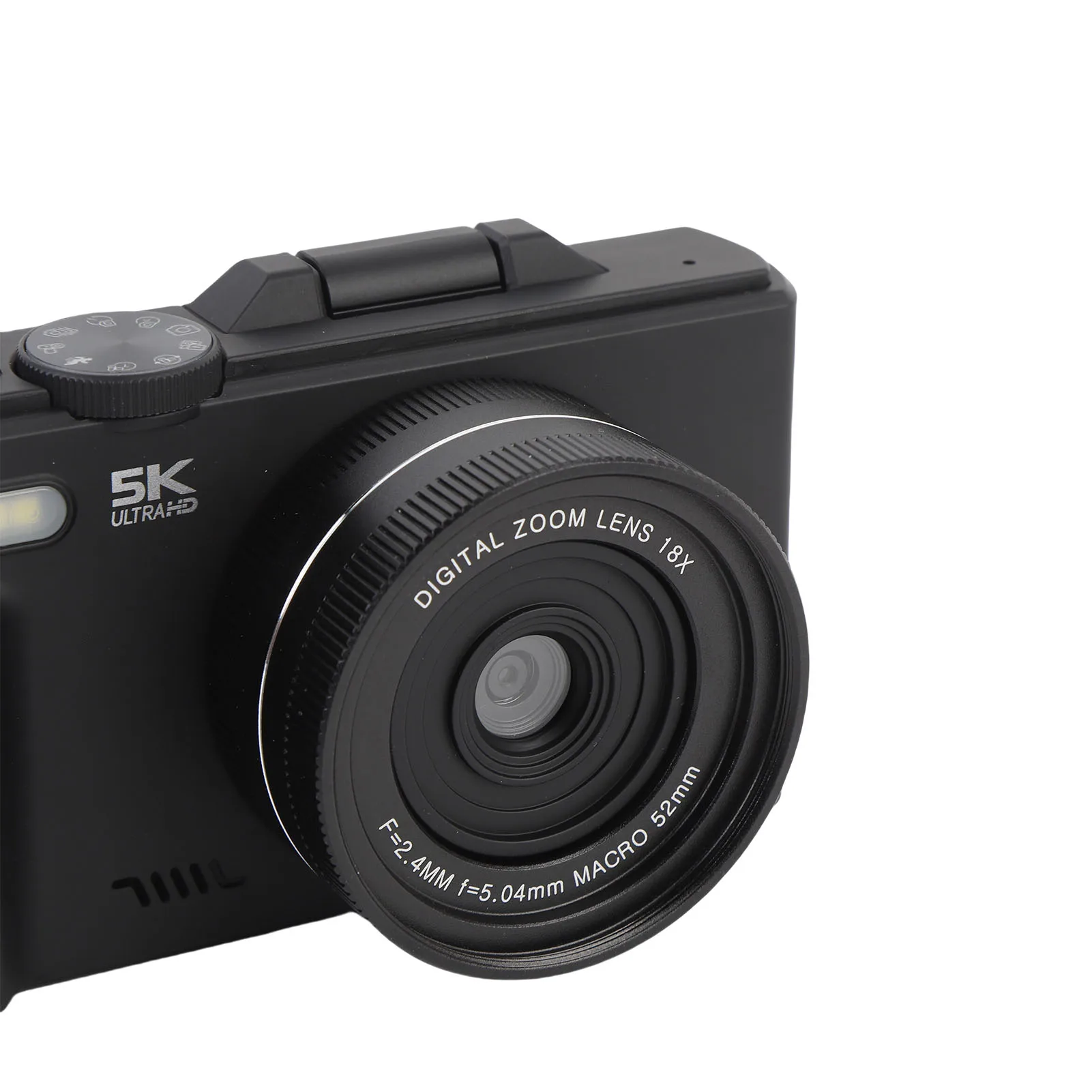 5K HD Digital Camera 75MP UHD Camera 18XAF Autofocus 3 Inch Flip Screen Camera WiFi Camera with Flash for Photography and Video