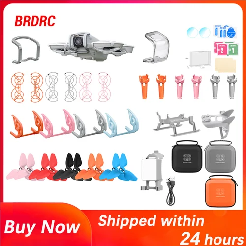 BRDRC para DJI NEO colección de accesorios cardán Protector de parachoques tapa de lente película templada hélice de tren de aterrizaje para Dron DJI Neo