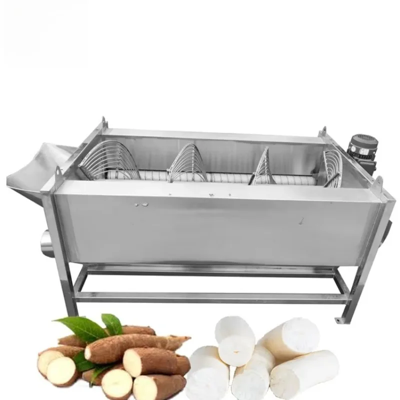 Cassava Peeling Machine Commercial Cassava Processing Equipment Stainless Steel Peeler for Starch Plant Custom