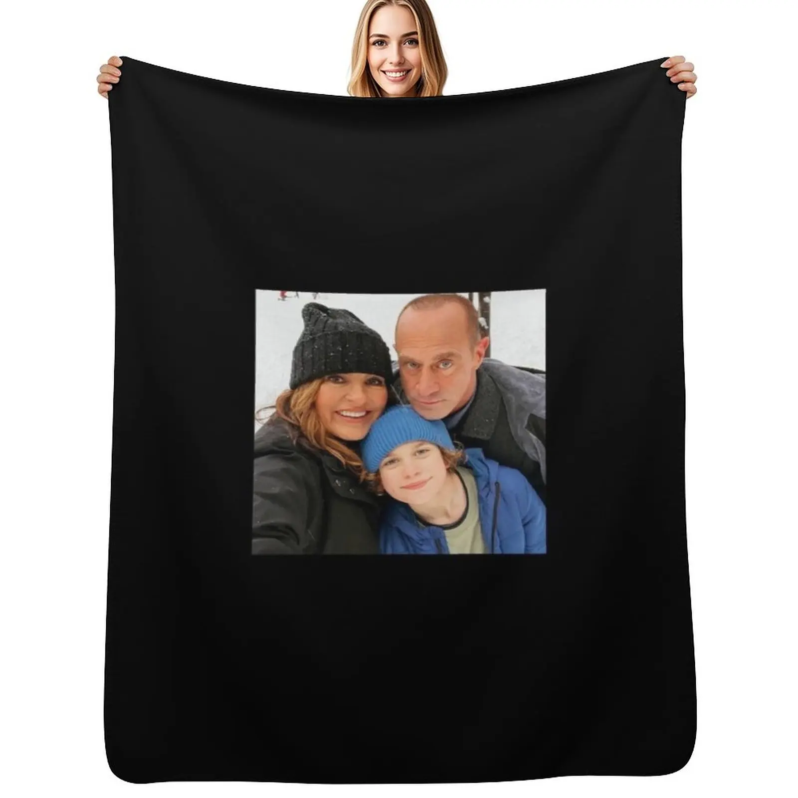 

Olivia, Noah & Elliot Sticker Throw Blanket Thins Bed linens heavy to sleep christmas decoration Blankets