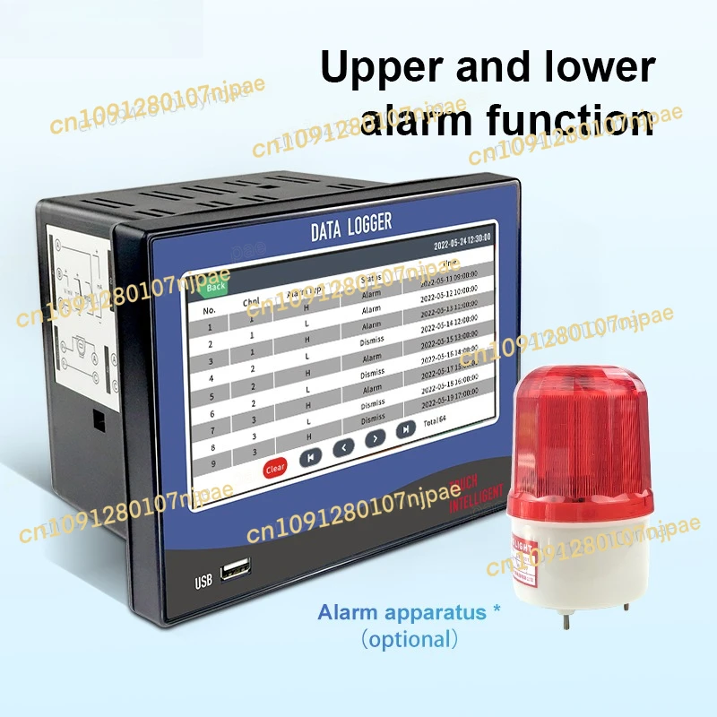 

Touch Screen Multichannel Paperless Recorder Temperature Curve Data Pressure Temperature Current Voltage Monitoring Data Logger