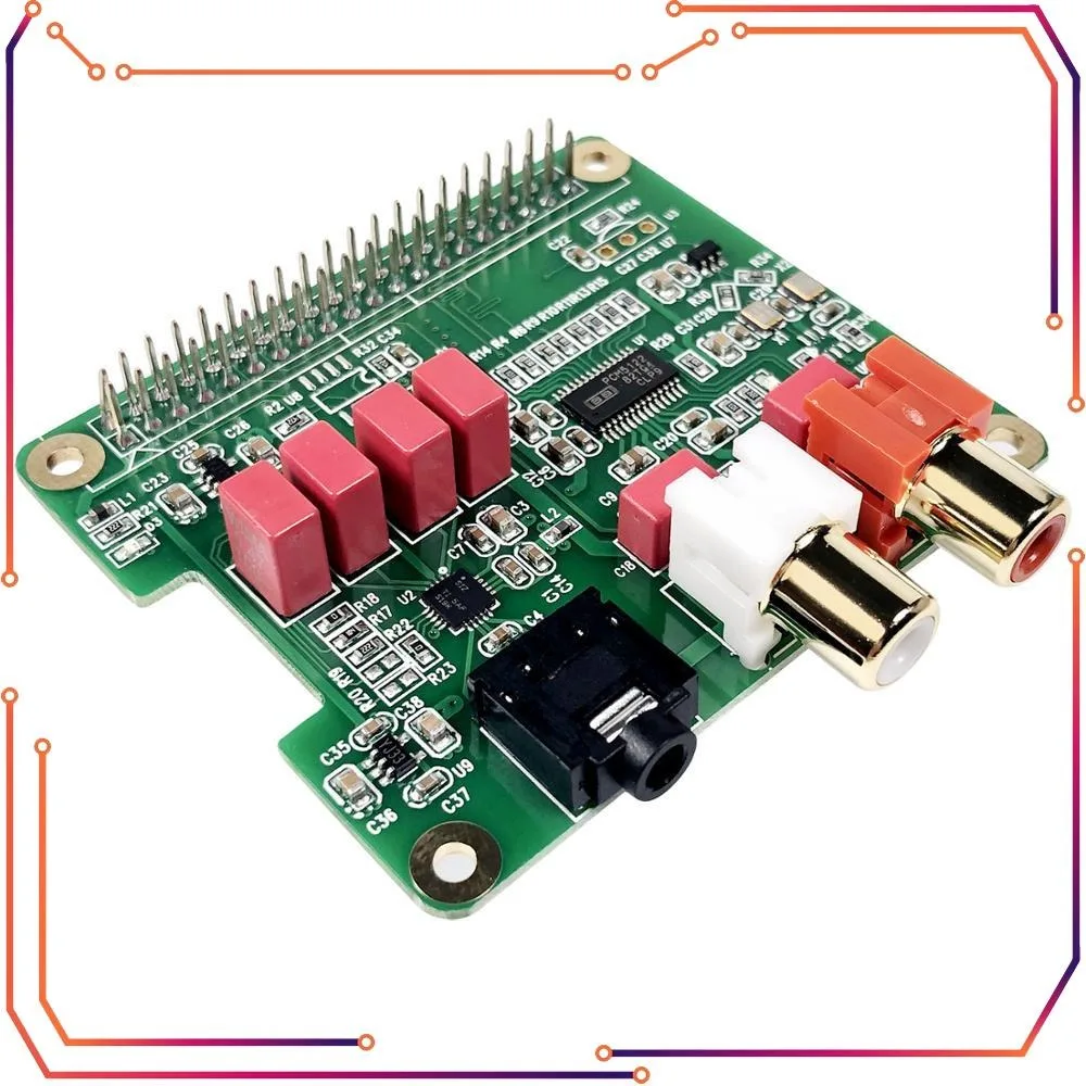 MICROBOT Rpi HiFi DAC Hat for Raspberry Pi compatible Raspberry Pi Zero, Zero W, 3B, 3B+, Pi 4 ,Pi 5 with the 40-pin connector