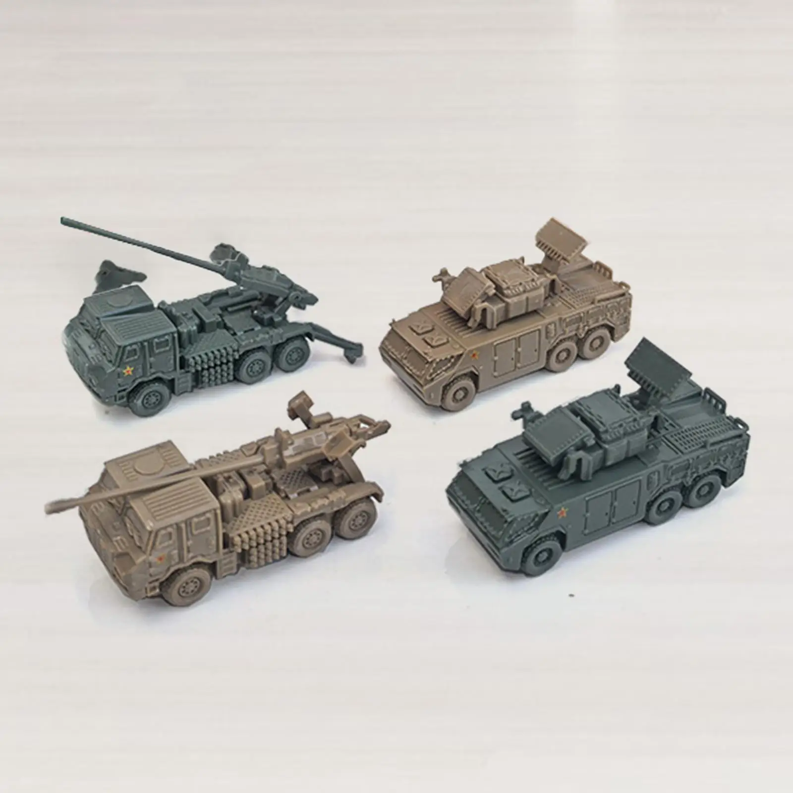 4x 1:144 Модель бронеавтомобиля 4D Современная модель грузовика DIY Головоломка Строительство