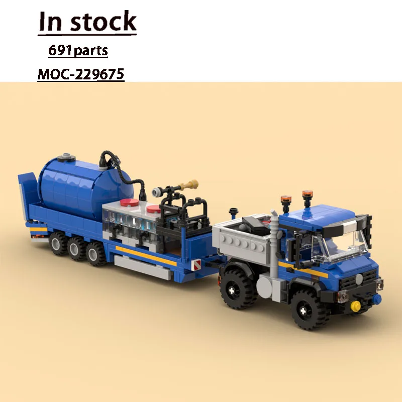 MOC-229675 รถบรรทุกอเนกประสงค์และรถพ่วงพ่นยา ชุดตัวต่อบล็อก 691 ชิ้น ของเล่นสร้างสรรค์สำหรับเด็กผู้ชาย ของขวัญวันเกิด