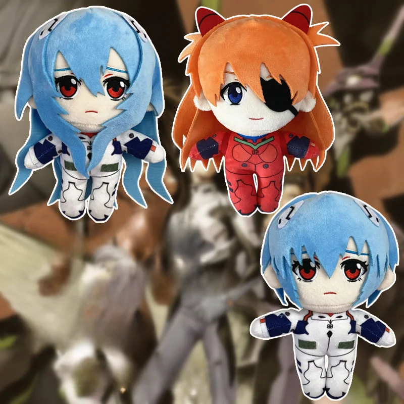 20CM Ayanami Rei Plush Toys Japanese Anime Kawaii Room Decorations for Kids Gift Cute Asuka Langley Cartoon Plush Stuffed Dolls