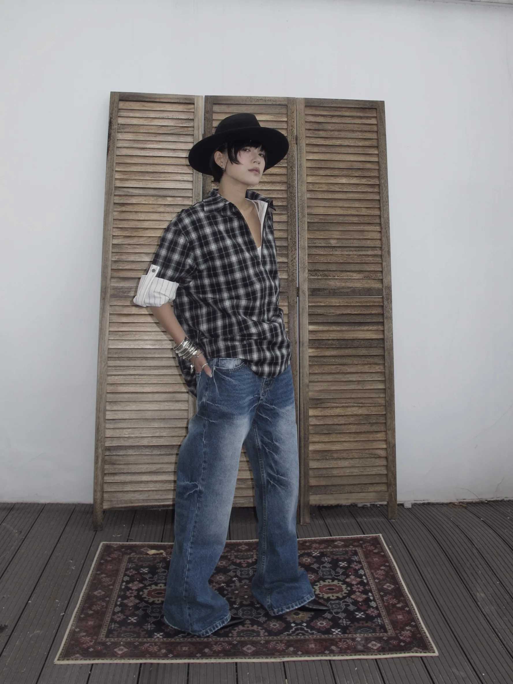 

Новые винтажные джинсы T 2025 с эффектом потертости, широкие прямые брюки из денима для женщин, свободный крой, летние повседневные джинсы с высокой талией, длинные