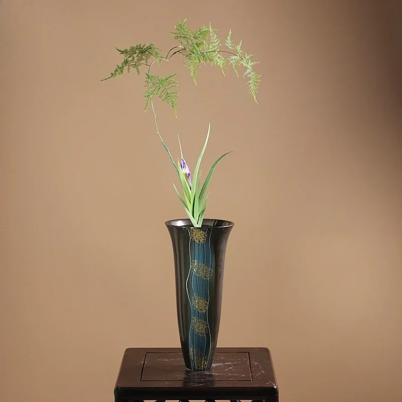 Ceramic vase flower plate Jianshan flower arrangement utensils  handmade embryo living room ornament