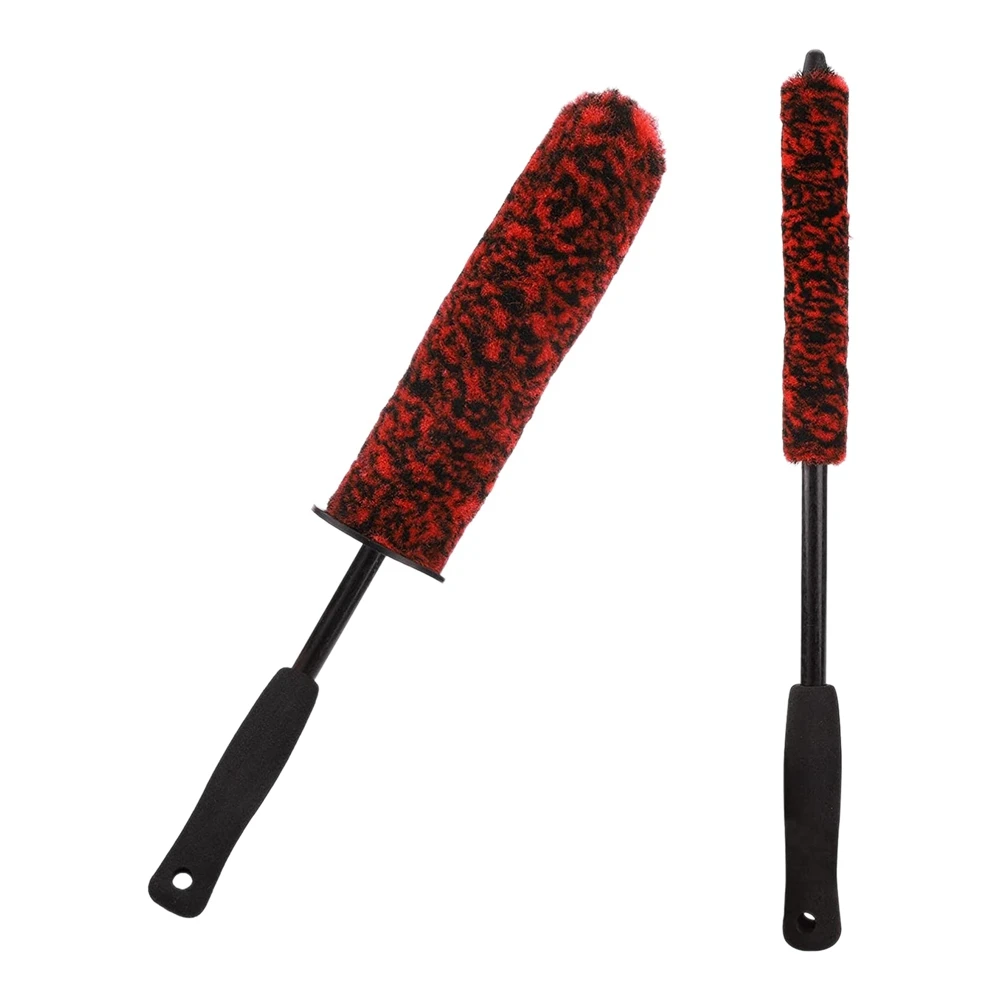 

2Pcs Car Wheel Cleaning Brush Car Wheel Microfiber Wheel Brush Long Handle Rim Cleaning Brush Car Wash Brush B