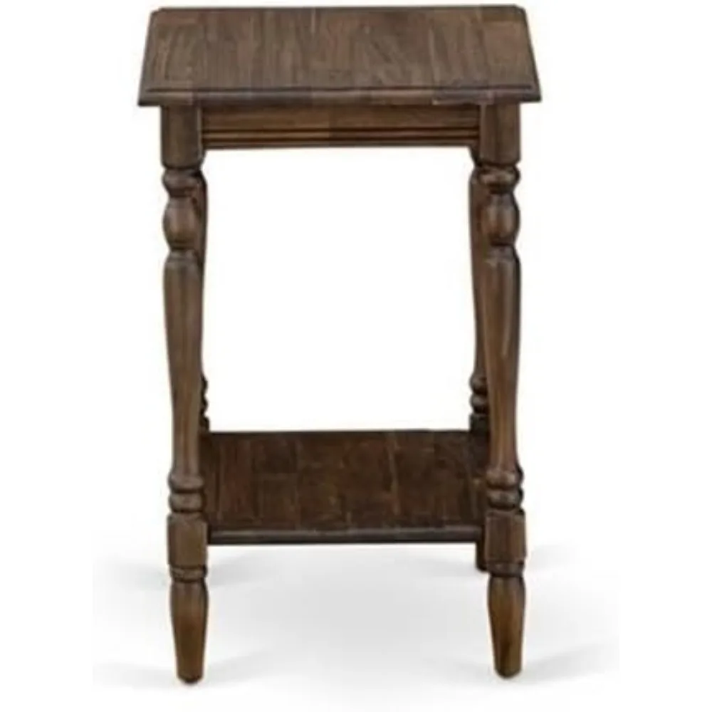 أثاث شرق غرب bf-07-et حامل ليلي بيدفورد - طاولة نهاية مستطيلة مع رف تخزين مفتوح لغرفة النوم، 16 × 20 بوصة، ديس #4