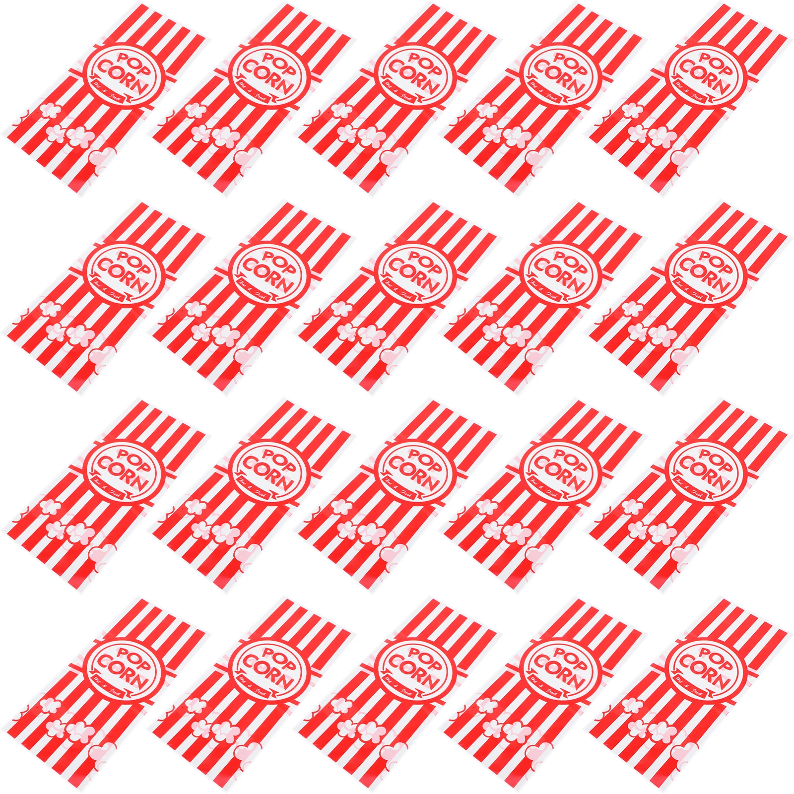 

100pcs Food Bags Clear Cookie Snack Popcorn Party Supplies Stripe Snack Bags Carnival Seasoning Wedding Sweets