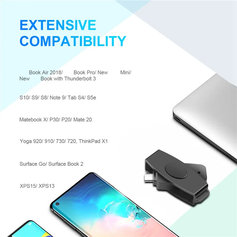 

ABZZ-4X CSCR3 Smart CAC Card Reader Type-C Банковская налоговая декларация Устройство считывания SIM-карт/IC-карт ID Card