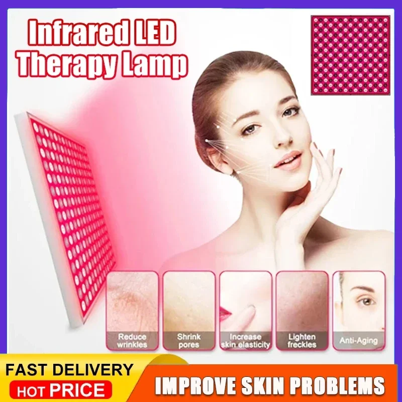 Red LED Phototherapy Combination Panel Beauty Panel Lamp 660nm/850nm Home Heating Lamp Instrument 45W Physiotherapy