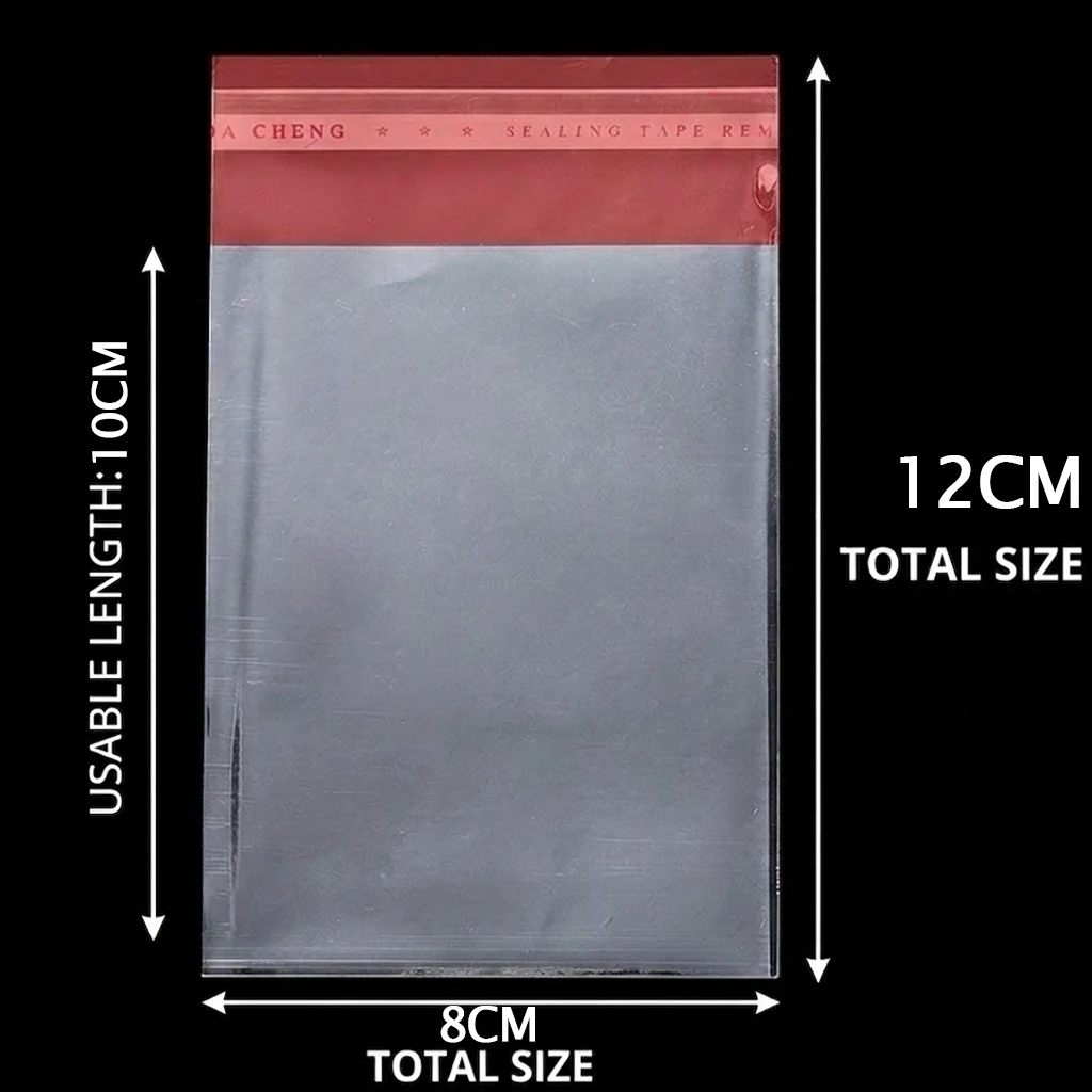 100 teile/los Transparente Selbstklebende Dichtung Taschen OPP Kunststoff Zellophan Taschen Geschenke Tasche & Beutel Schmuck Verpackung Taschen