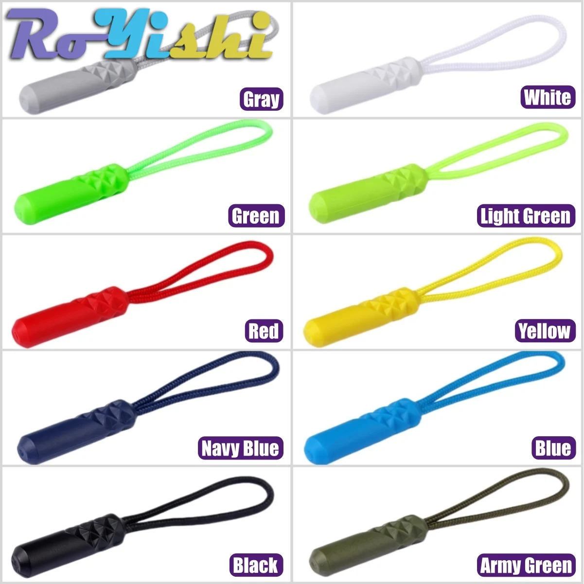 10-100pcs Zippers Pull Puller End Fit Rope Tag Replacement Clip Broken Buckle Fixer Suitcase Tent Backpack Zipper Cord