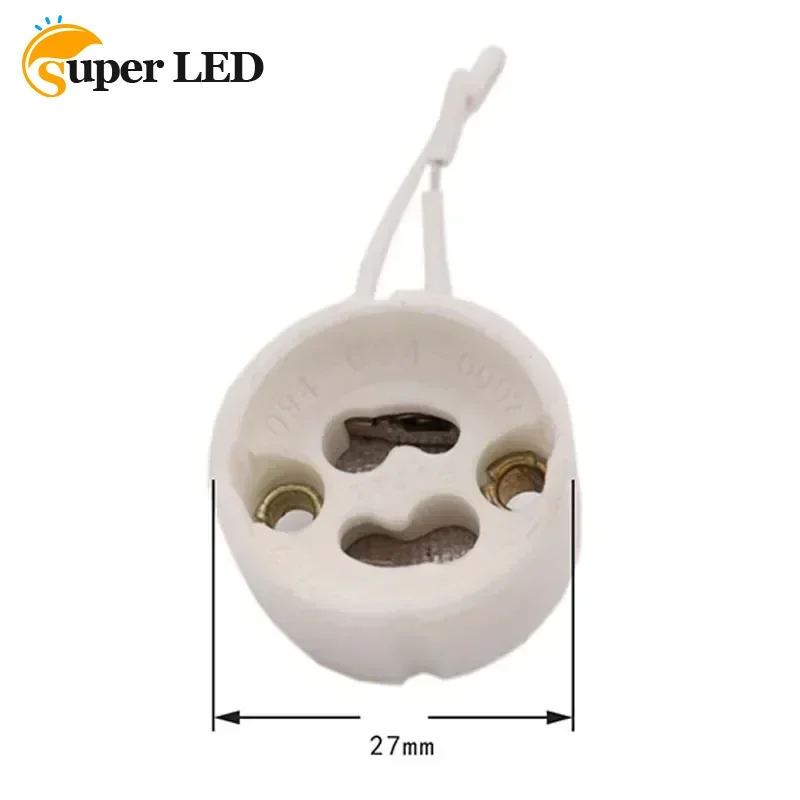 

10/20/50/100/200pcs GU10 15cm With Cable 3A LED Light Socket Converter Testing Lamp Holder Ceramic Aging Lamp Base Halogen Bulb