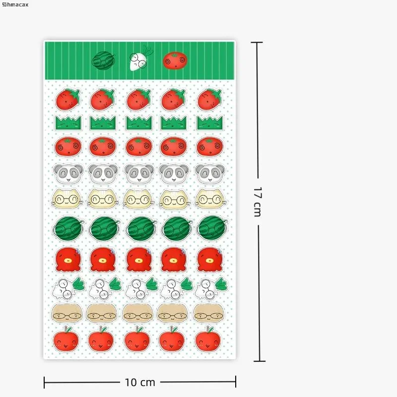 Kawaii Animals 3D Puffy Stickers Cute Cartoon Scrapbooking Sticker DIY Scrapbook Stickers Stationery Creative Aesthetic Decals