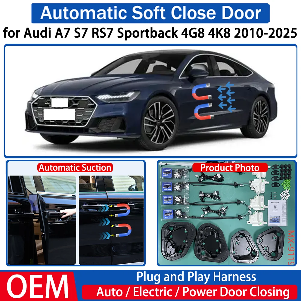 

for Audi A7 S7 RS7 Sportback 4G8 4K8 2010-2025 Car Automatic Soft Close Door Electric Suction Kit Auto Power Closing System