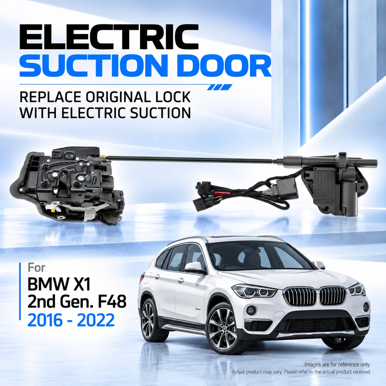 For BMW X1 2nd Gen. F48 2016-2022 Car Specific Electric Soft Close Door Lock Replacement Kit Auto Suction Door Upgrade
