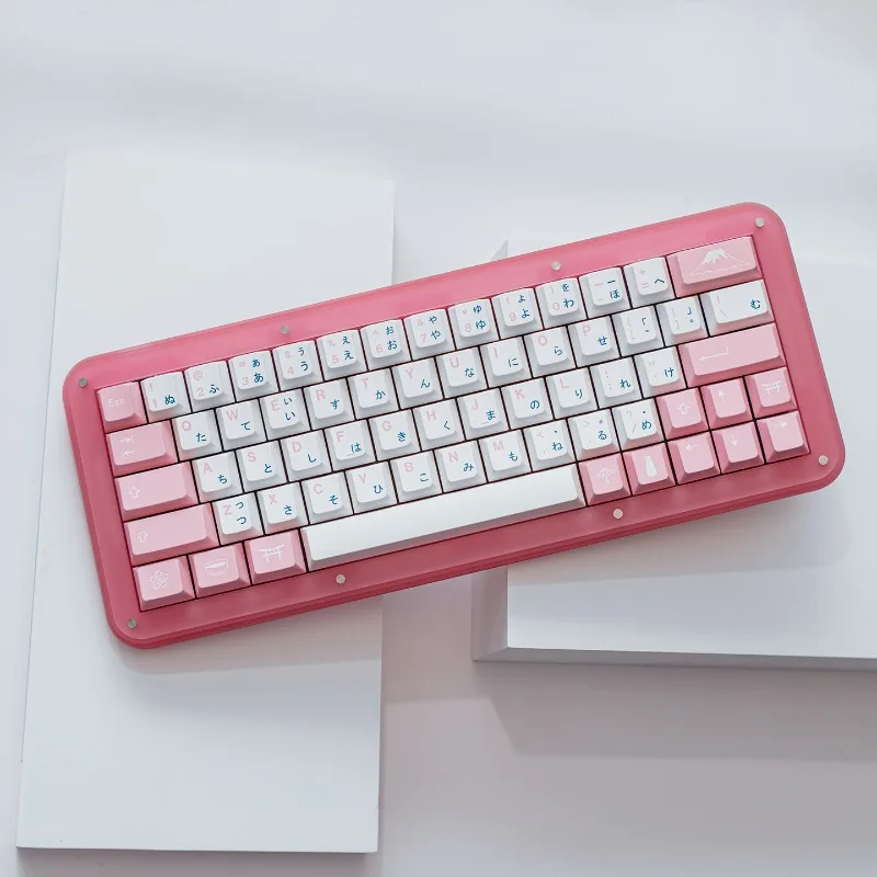 

Cherry Blossom Pink Theme Keycaps Set Customized PBT Sublimation Cherry Profile Keyboard Cap for Mechanical Keyboard Accessories
