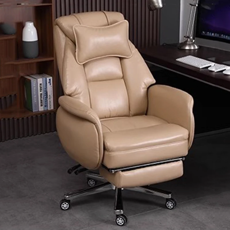 Roller Comfortable Ofiice Chair Leather Universal Floor Computer Ofiice Chair Back Rest Cadeiras De Escritorio Furniture