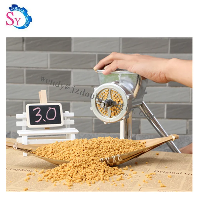 buona qualità uso domestico piccolo manuale per pesci pollame mangime per conigli macchina per fare pellet/strumento per la lavorazione dell'estrusore per foraggio di uccelli a mano