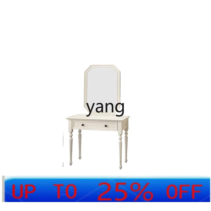 

LMMsolid wood dresser white bedroom household makeup table modern simple small apartment makeup table