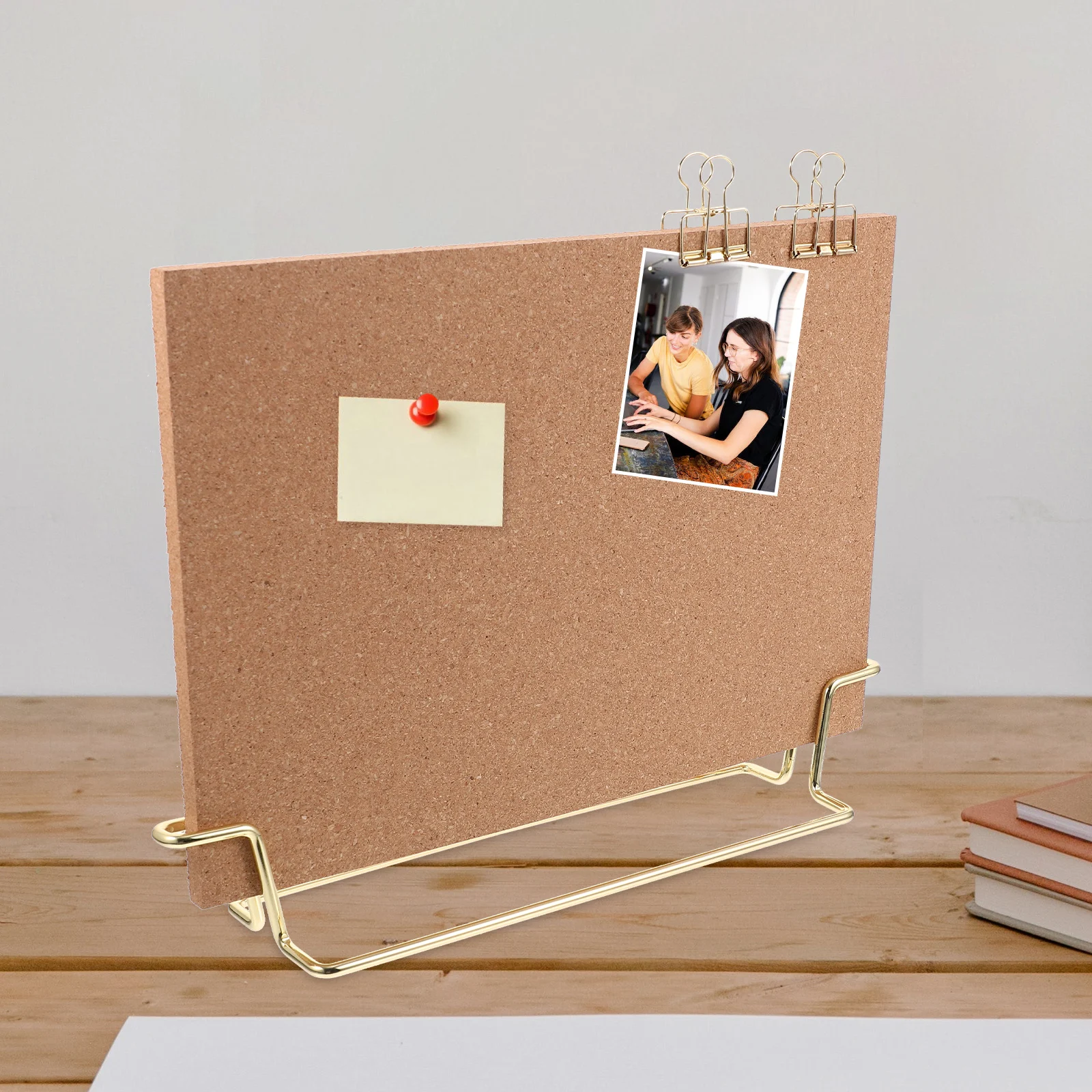 1 conjunto de cortiça macia para mesa, decoração de escritório, exibição de fotos, quadro de avisos, lembrete de memorando, pino, organizador montável na parede