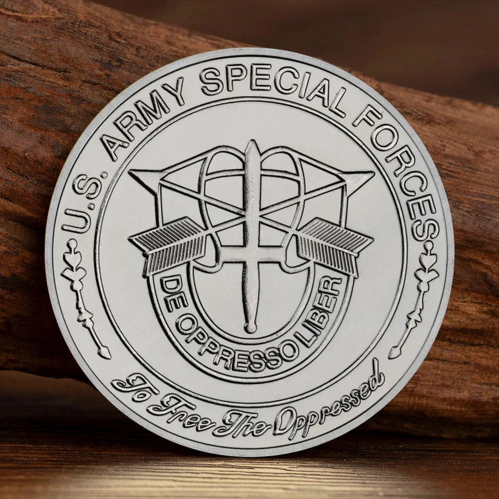 US Army Special Forces Collectible Coin Copper Plated De Oppresso Liber Collection Art Souvenir Coins Home Decor