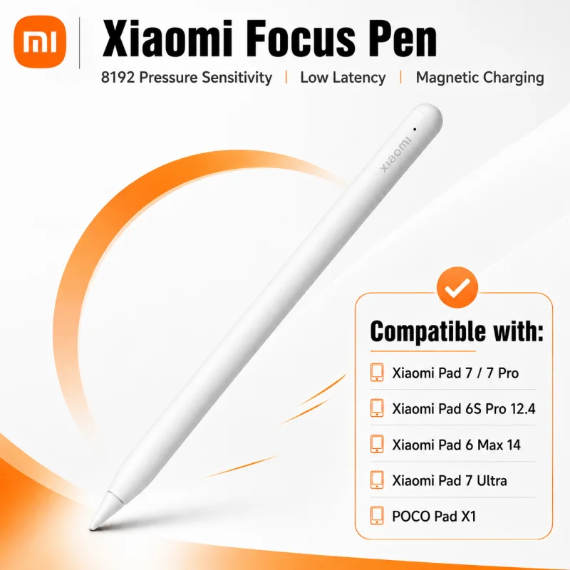 Original Xiaomi Focus Pen,Smart Drawing Pen,Compatible with Mi Pad 7,7 Pro, 6S Pro and POCO PAD X1,Stylus