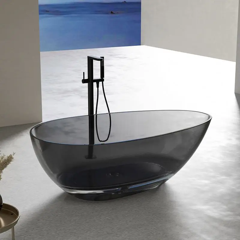 

Freestanding acrylic bathtub elegant design interior hotel bathroom decoration