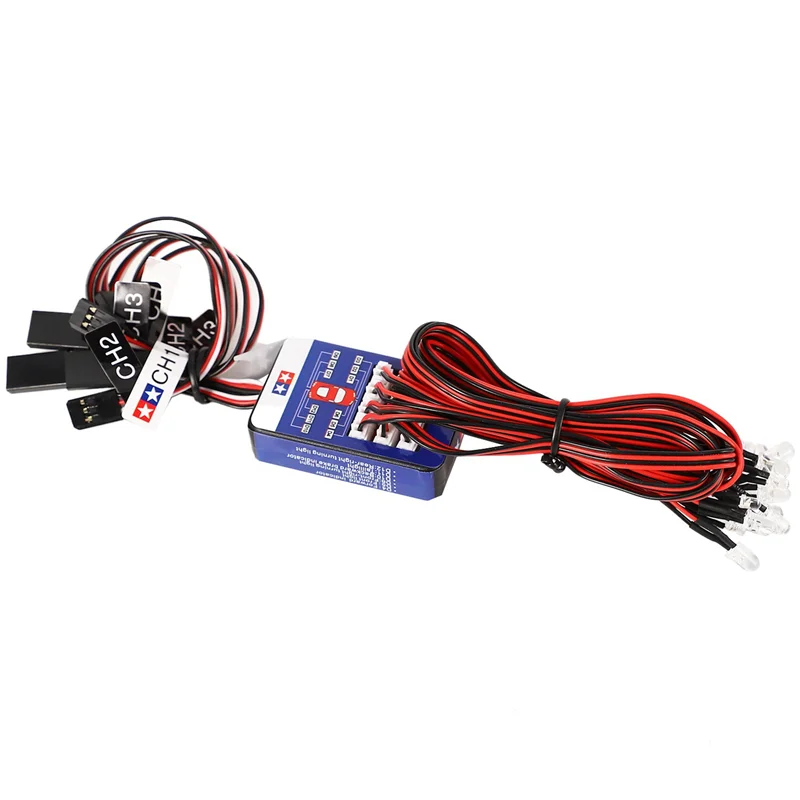 AS96-5X 12 Kit d'éclairage LED feu de poche de Simulation de frein de direction pour modèles à l'échelle 1/10 voiture RC Yokomo Tamiya HSP HPI AXIAL