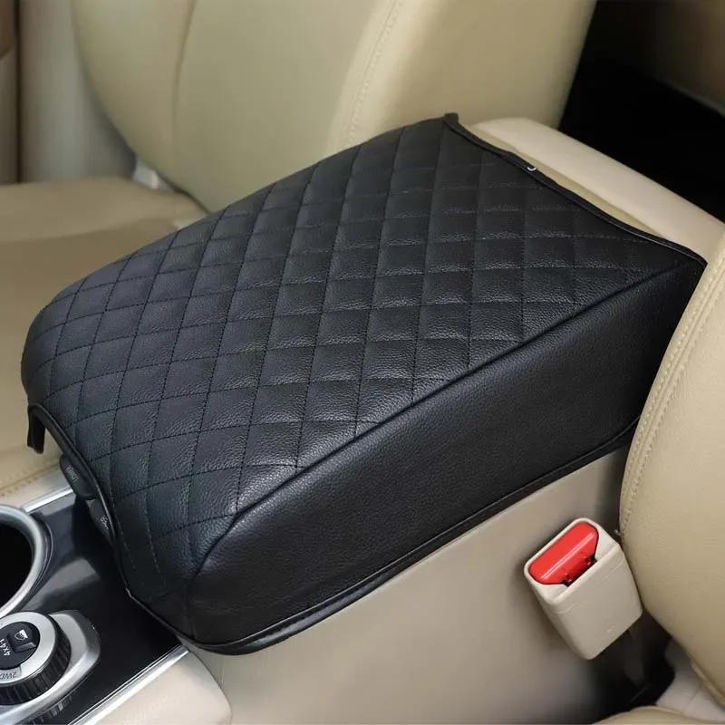 

For Nissan Pathfinder 2013 2014 2015 2016 2017 2018 Leather Black Car Armrest Case set Trim Car Accessories