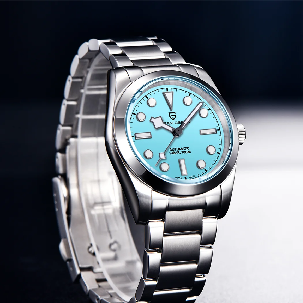 ページニ-メンズメカニカル腕時計,36mmダイバー,カップル用,スポーツ,サファイア,高級,自動,100m,耐水性