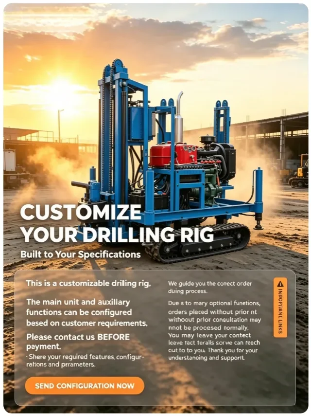 High Quality 50HP Four-Cylinder Diesel Hydraulic Drill Rig Telescopic Type 200m Deep 80-450mm Borehole Hot Selling