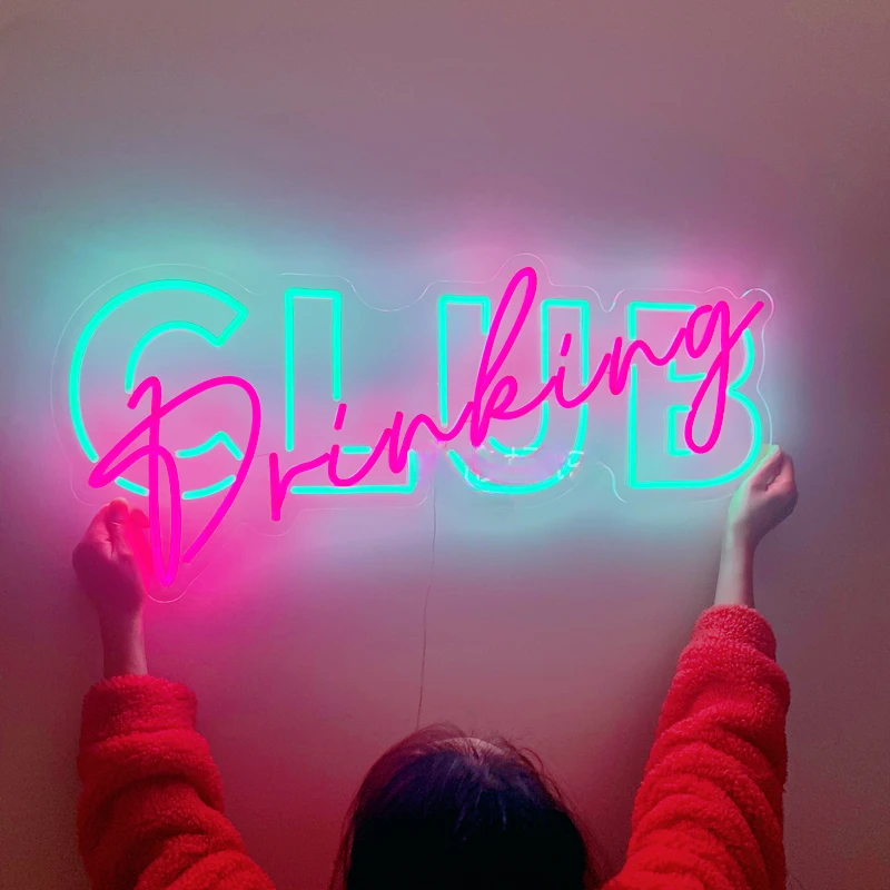 Custom LED flexible neon luminous word custom light with door head advertising signboard letter logo bar decoration ins