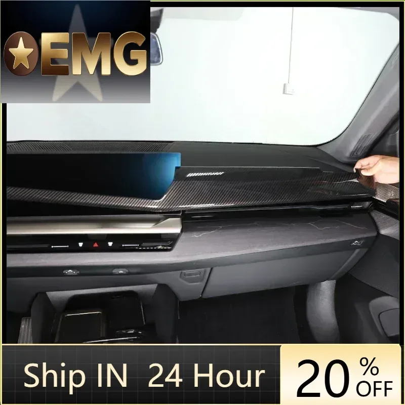 

For BMW 5 Series G60 2024 ABS Carbon Fiber Car Center Console Dashboard Panel Decoration Cover Car Interior Accessories LHD