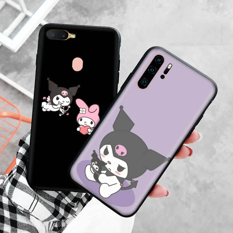 B-4 Kuromi Soft Case for Realme X2 C11 2021 C12 C15 C17 C2 C20 C20A C21 C21y C25 C25s C25y C3 C30 C31