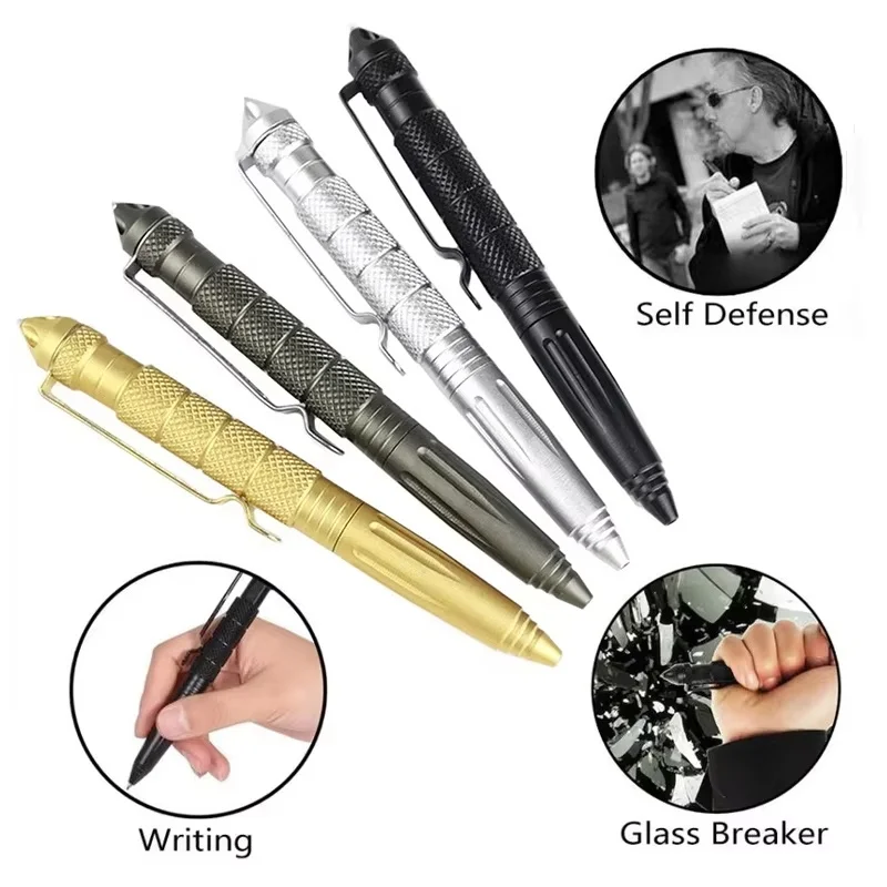 

Multifunction Military Tactical Pen School Office Ballpoint Pen Metal Emergency Glass Breaker Pen Self Defense EDC Tool Supplies